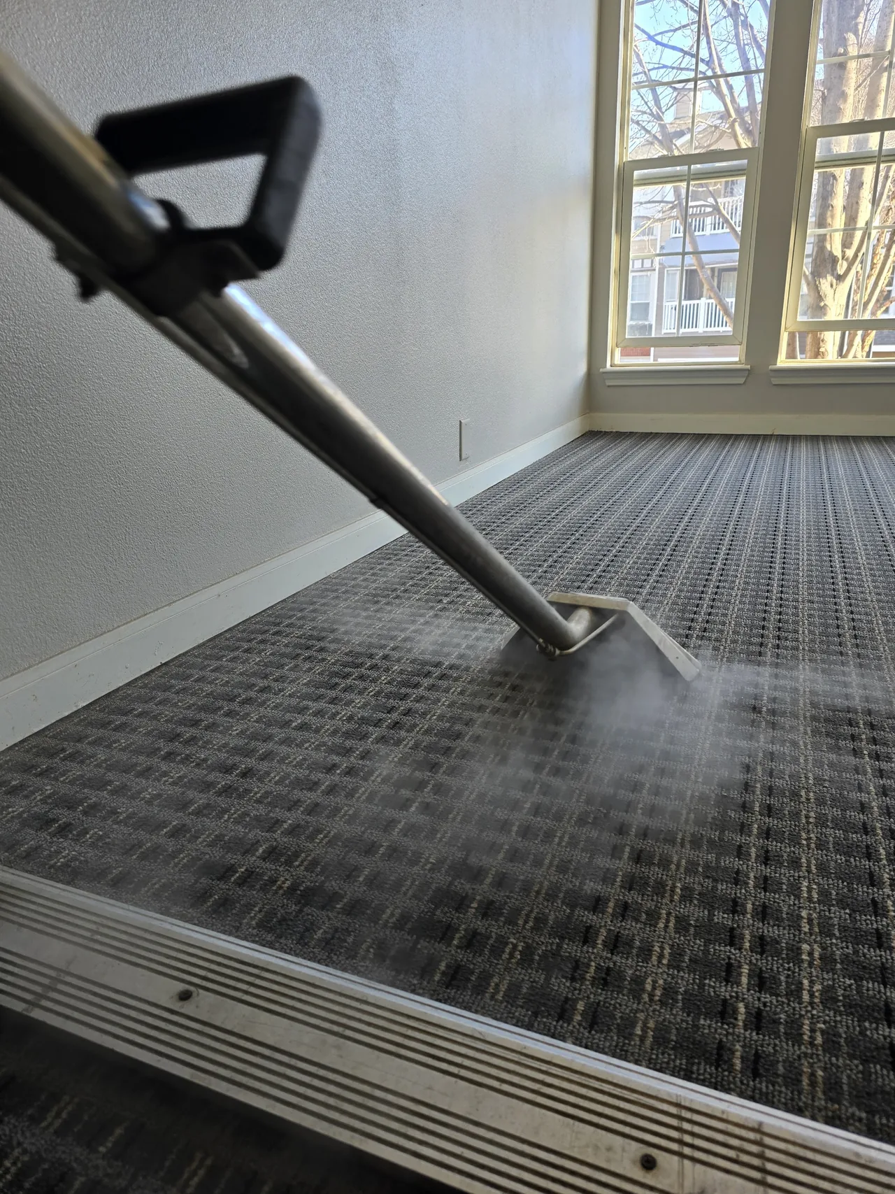 Commercial carpet cleaning in an Omaha, NE office using hot water extraction Commercial carpet cleaning in an Omaha, NE office using hot water extraction